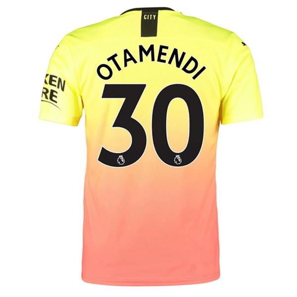 Camiseta Manchester City NO.30 Otamendi 3ª 2019-2020 Naranja